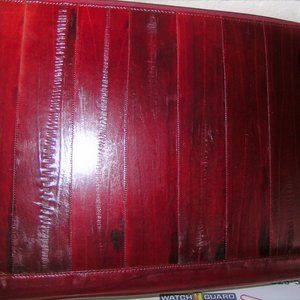 Burgundy Eel Skin Writing Portfolio